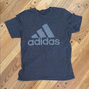 Adidas Gray Short Sleeve Amplifier T-Shirt Large Logo Soft Men Small